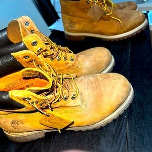 Preowned, used preloved size 10 timberland double sole boots